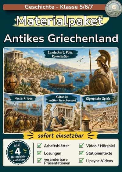 Vorschau - Stundenentwürfe - Antikes Griechenland Materialpaket - Deckblatt