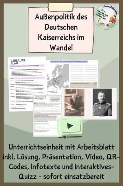 Vorschau - Stundenentwürfe - Außenpolitik des Deutschen Kaiserreichs im Wandel - Deckblatt