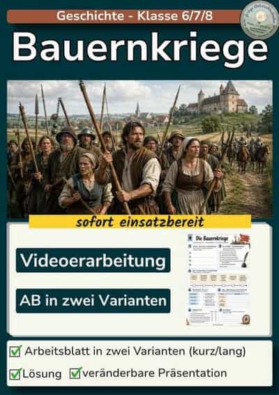 Vorschau - Stundenentwürfe - Bauerkriege - Deckblatt