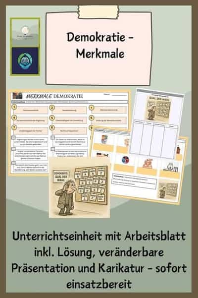 Vorschau - Stundenentwürfe - Demokratie - Merkmale - Deckblatt
