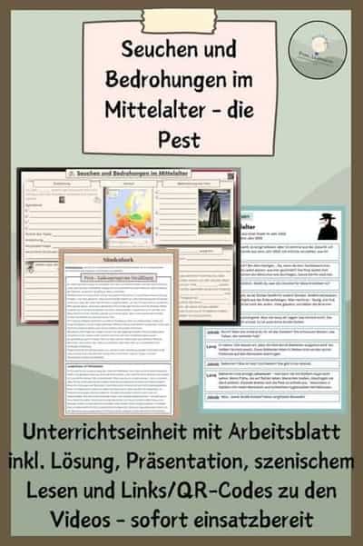 Vorschau - Stundenentwürfe - Die Pest - Seuchen im Mittelalter - Deckblatt