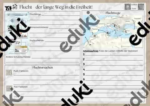 Vorschau - Stundenentwürfe - Flucht - der lange Weg in die Freiheit - Seite 1