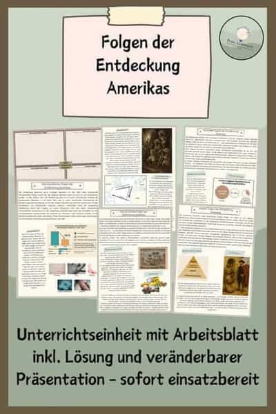 Vorschau - Stundenentwürfe - Folgen der Entdeckung Amerikas - Deckblatt