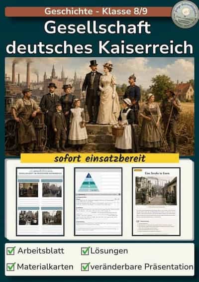Vorschau - Stundenentwürfe - Gesellschaft im deutschen Kaiserreich - Deckblatt