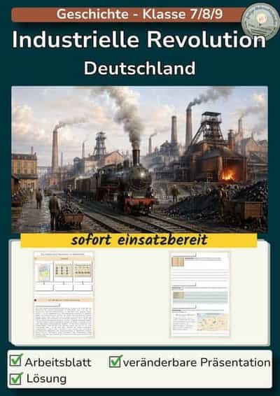 Vorschau - Stundenentwürfe - Industrielle Revolution Deutschland - Deckblatt