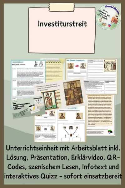 Vorschau - Stundenentwürfe - Investiturstreit - Deckblatt