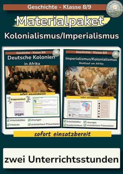 Vorschau - Stundenentwürfe - Kolonialismus Imperialismus Materialpaket - Deckblatt