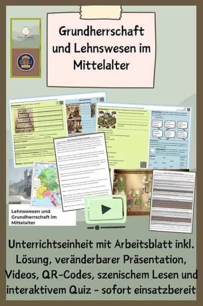 Vorschau - Stundenentwürfe - Lehnswesen und Grundherrschaft im Mittelalter - Deckblatt