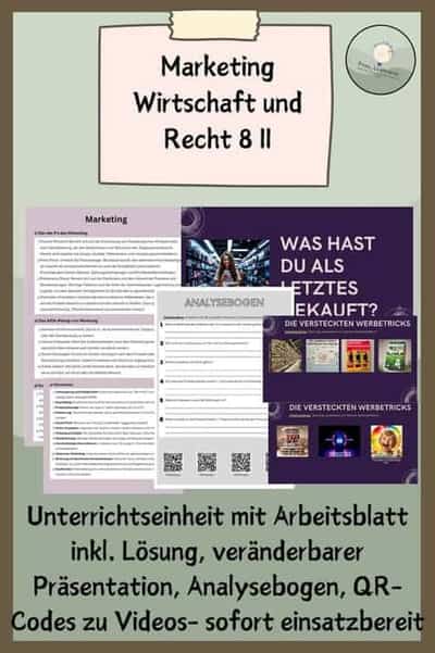 Vorschau - Stundenentwürfe - Marketing WR 8/9 - Deckblatt
