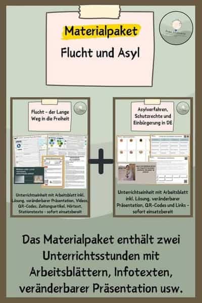 Vorschau - Stundenentwürfe - Materialpaket Flucht und Asyl #demokratiestärken - Deckblatt