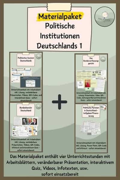 Vorschau - Stundenentwürfe - Materialpaket politische Institutionen DE 1 - Deckblatt