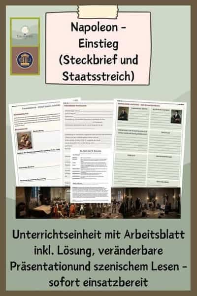 Vorschau - Stundenentwürfe - Napoleon - Einstieg - Deckblatt