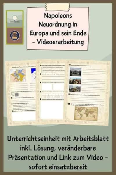 Vorschau - Stundenentwürfe - Napoleons Neuordnung in Europa und sein Ende - Deckblatt