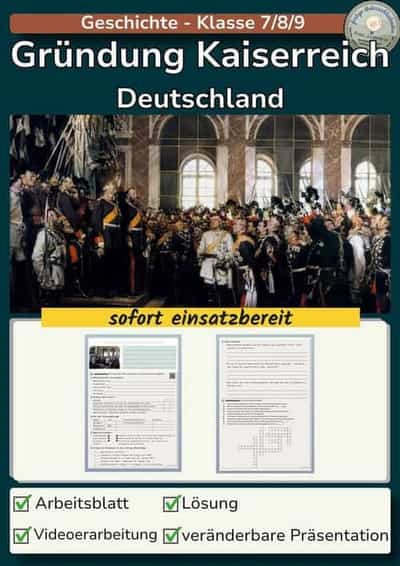 Vorschau - Stundenentwürfe - Reichsgründung 1871 - Deckblatt