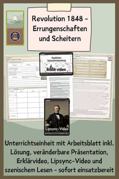 Vorschau - Stundenentwürfe - Revolution 1848 - Errungenschaften und Scheitern - Deckblatt
