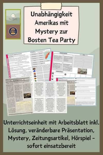 Vorschau - Stundenentwürfe - Unabhängigkeit Amerikas - mit Mystery - Deckblatt