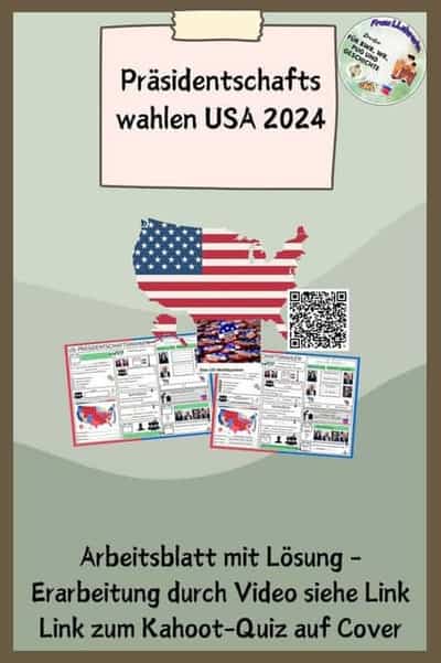 Vorschau - Arbeitsblätter - Wahlen USA 2024 AB mit Lösungen - Deckblatt
