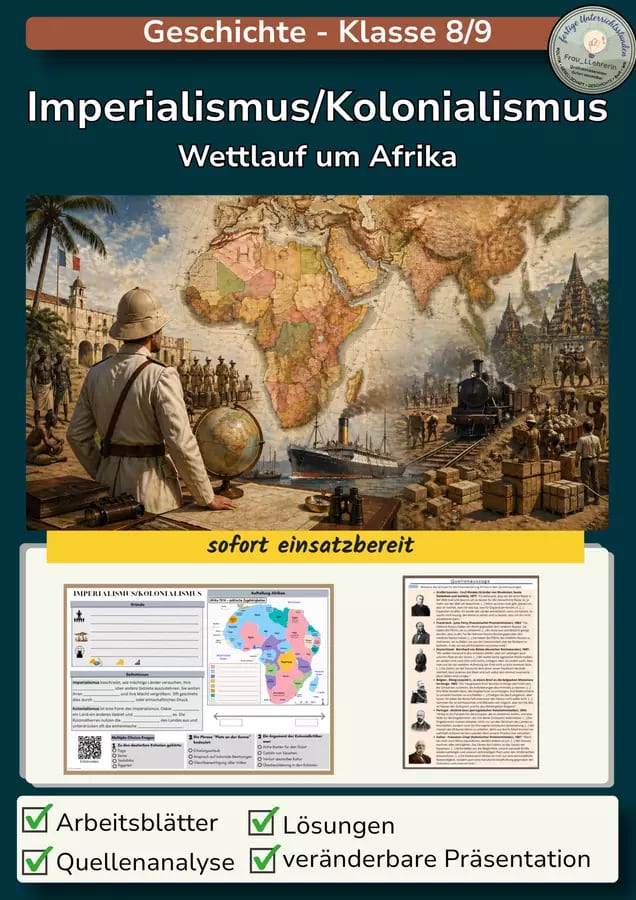 Cover des Geschichtsmaterials Imperialismus und Kolonialismus